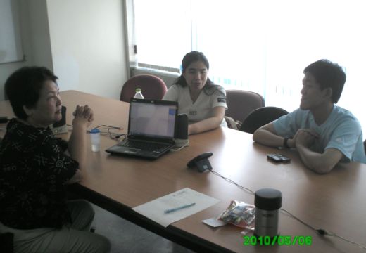 透過skype網路電話和Co-life平台連線情況
